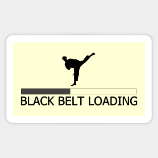 Black belt loading Sticker